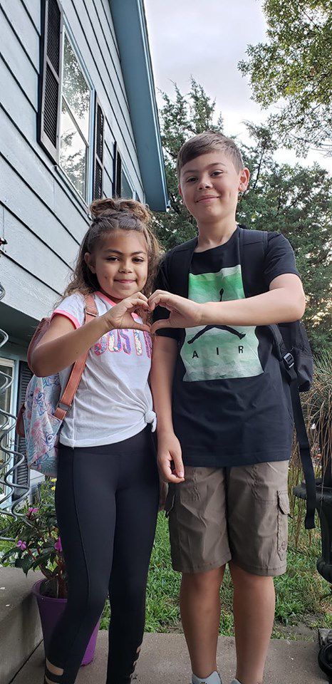 Ambree 4th grade Belmont and Ean starts 6th grade at Goodrich
